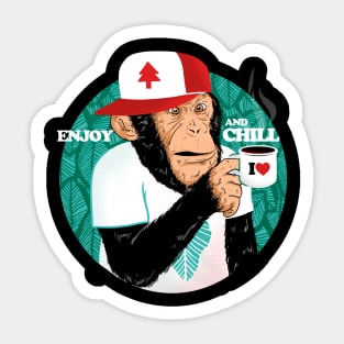 Enjoy and Chill Sticker